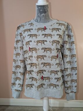 Charter Club NWOT Christmas Tiger Terry Sweater Size L